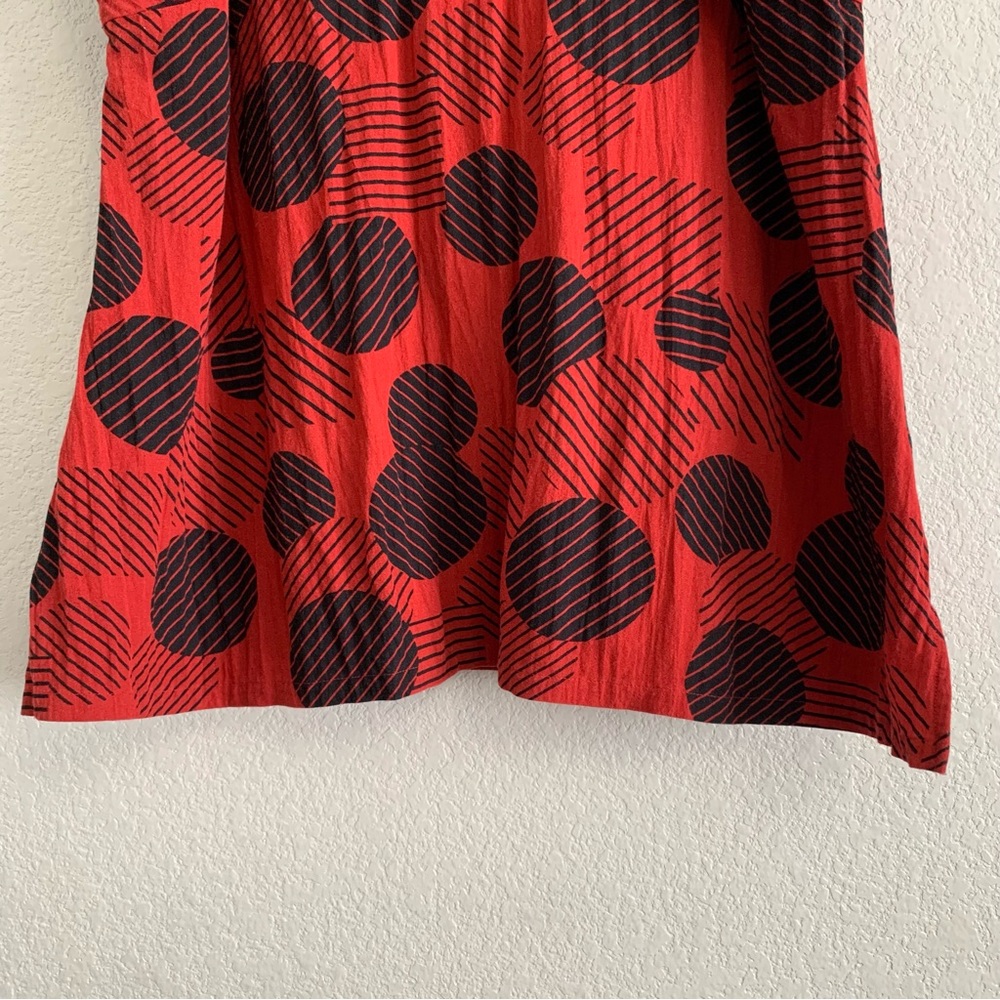Ali Miles Blouse Top Womens 2X Wired Collar Popover Pockets Geometric Dots Artsy - Picture 12 of 16